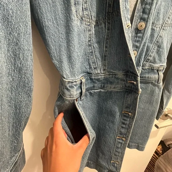 💛 bundle- $40 Abercrombie & Fitch Blue Long Sleeve Denim Dress - Picture 5 of 7